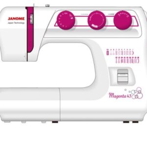 Machine à coudre Janome Magenta 43 85 W Blanc et Rose