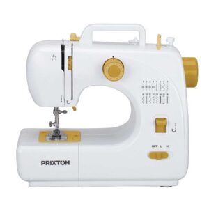 Machine à coudre portable avec 16 types de motifs différents | PRIXTON - Couleur Blanc/jaune