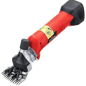 ZOUSHUAIDEDIAN Cisailles de Mouton électriques - Chargements Cisailles de Mouton électriques sans Fil, pour Chevaux/chèvres/chameaux/bovins/élevage d'élevage, Rouge