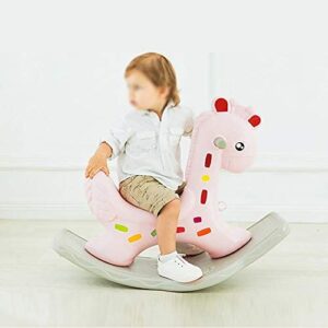 WJETYM Enfants chevaux à bascule dessin animé épaississement en plastique bébé équilibre intérieur chaise à bascule maternelle tour pour enfants jouet