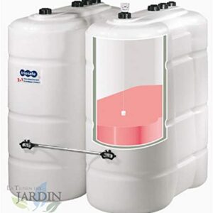 GASOLEO GASOLINA GASOIL 2000 LITRES HOMOLOGUÉ Longueur 220 cm, largeur 77 cm, hauteur 170 cm avec double cuve