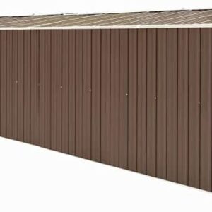 vidaXL Abri de Jardin Hangar de Stockage d'Outils Cabane de Jardin Abri de Rangement Remise d'Extérieur Marron 257x990x181 cm Acier Galvanisé