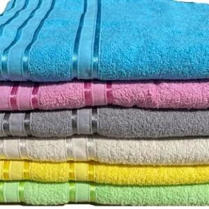 Lot de 6 Serviettes 100%Coton Taille au Choix 70x140cm ou 90x150cm Plusieurs Couleurs (90_x_150_cm)