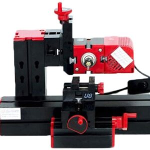 QWERTOUY 6 en 1 Multi métal Mini Tour à Bois motorisé Scie sauteuse Grinder Driller fraisage CNC combiné Machine Outil Bricolage