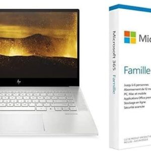 HP Envy 15-ep0061nf PC Portable 15,6" 4K UHD IPS Argent (Intel Core i7, RAM 16 Go, SS + Microsoft 365 Famille | Box
