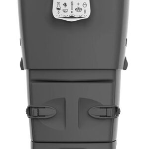 DUTUI Compostage Ménage Cuisine Déchets Jardin Jardin Fermentation Auto-Fabriquée Seau De Rouissage Boîte De Compostage 120L Engrais De Jardinage,Noir