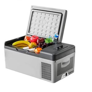 HO-TBO Réfrigérateur de Voiture, Portable Réfrigérateur Congélateur 15 L Car Camp Bureau Voyage Mini Frigo électrique Boisson Cooler Très Pratique pour Voyager