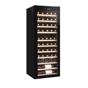 even Réfrigérateur, Refroidisseur de vin et réfrigérateur à Porte-Bouteilles indépendant de 38 Bouteilles, réfrigérateur à Boissons avec Porte française et système numérique