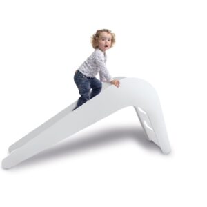 Jupiduu Toboggan Interieur Enfant - Toboggan pour Jardin D'enfants, Toboggan en Bois Blanc, Toboggan Maternelle Bebe âgés de 18 mois à 4 ans