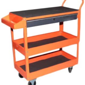 Zengqhui Outil Chariot Shelf Couche Atelier de réparation de Voitures Pièces Mobile Push Cart Chariot Multifonctions Rangement Pratique (Couleur : Orange, Size : 74x39x85cm)