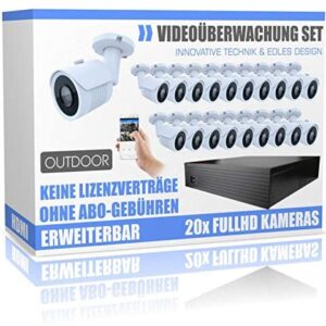 Kit de vidéosurveillance Professionnel avec 20 caméras HD Dome Vision Nocturne – 4 000 Go Disque Dur