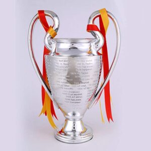 IG Trophée, Ligue des Champions Liverpool Trophy Ligue des Champions Trophy Modèle Manchester United Real Madrid Messi C Ronaldo Zidane meilleur cadeau,Silvera,77 * 57 * 42cm