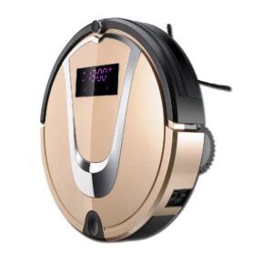 zZZ Robot Aspirateur Balayage Robot Aspirateur Robotique, Intelligent Super-Mince Silencieux Anti-Chute Auto-Charge pour Bureau Sol Dur Appartement-Rouge