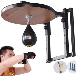 Boxe Boule Rack, Boxe réaction Cible Poire Ball, intérieur Adulte Vent Ball Hanging Speed ​​Ball Rack appareils d'entraînement, Décompression Combat Speed ​​Ball (Couleur : Noir)