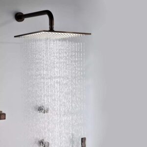 BALLYE Ensemble de Douche à baldaquin Mural Robinet de Douche thermostatique Massage caché LED buse de Plafond à Jet latéral Fournitures de Salle de Bain