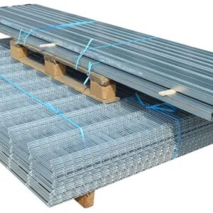 Shengtaieushop 2D Panneaux de clôture et poteaux 2008 X 1830 mm 10 m Argent Barrière Clôture