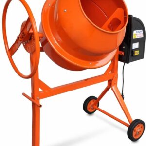 Festnight Bétonnière Électrique 140L en Acier 650W Orange