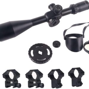 ToopMount Lunette de visée 8-32X56SF Tactique pour tireur d'élite à Longue portée Réticule Mil-Dot à butée zéro Roue latérale avec Supports Picatinny Rail 20mm&11mm