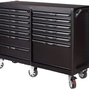 KS Tools 816.0013 - Servante d'atelier 13 tiroirs - Gamme ULTIMATE® - Système de fermeture centralisé par serrure - 6 roues robustes directionnelles Ø 125 mm