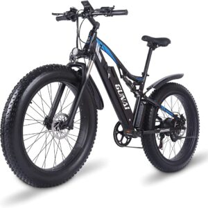 GUNAI Vélo électrique Adulte 1000w 26 Pouces Gros Pneu VTT avec Batterie Lithium-ION Amovible 48V 17AH et Double Absorption des Chocs