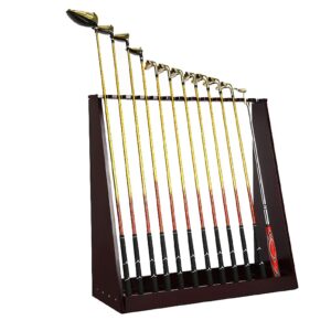 HTDHS Organisateur de Rack de Club de Golf intérieur, Bois 13 Puissier de Golf Clubs de Golf Support, Porte-Golf de Golf de Golf de Plein air Premium Billard/Golf Rack