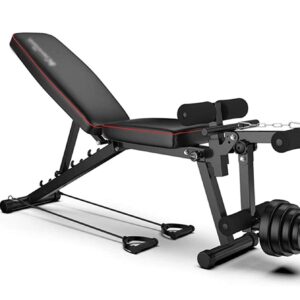 Banc de Musculation Réglable Workout,Solid Body Leg Extension Machine Leg Curl,Banc Olympique Workout Bench Press,Tabouret Haltère,Charge Maximale 200Kg