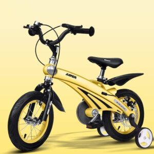 GAOTTINGSD Tricycle Bébé Evolutif, Vélo d'enfants Pratique, 3 Ans Hommes et Femmes bébé Chariot bébé 12/14/16 Pouce Vélo Vélo Vélo Enfant Confortable (Couleur: Jaune, Taille: 12 Pouces)