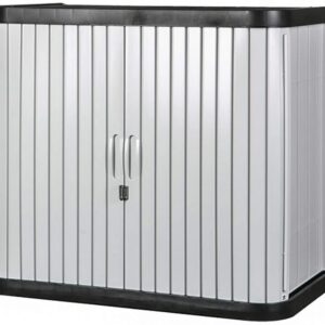 BESTSOON Casier Extérieur pour Meubles de Jardin Balcon extérieur Locker Protection Solaire étanche Jardin Outil Armoire de Rangement avec Serrure à 2 étages Portes coulissantes