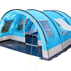 Skandika Helsinki Tente tunnel familiale avec paroi avant mobile, cabine de couchage séparable et colonne d'eau de 5000 mm, 6 personnes/homme