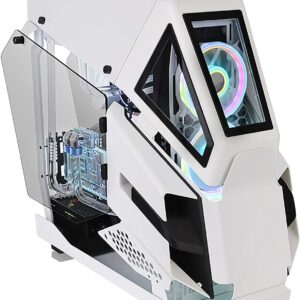 XINKO Boîtier PC Full Tower Open-Frame avec Support de Windows en Verre trempé jusqu'à E-ATX USB3.1 Type-C