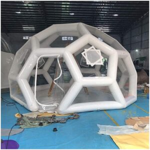 Qianduoduo888 Tente De Bulle Gonflable, Camping Familial Backyard Tente De Football Transparente, Tente De Bulle Gonflable en PVC en PVC pour La Cour Arrière, avec Ventilateur