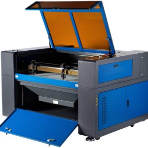 Z ZELUS Machine de Gravure de Laser CO2 de Double Têtes, 80W 600x1000mm Machine de Laser à Haute Vitesse de Port USB 2,0 pour DIY Sculpture Ouvrage du Bois, RDWorks