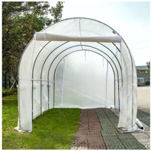 Lourds Entrez Extérieur Jardinage Serre en,Serre en Portable Grande Maison Chaude avec Double Zipper Vert-Blanc Un