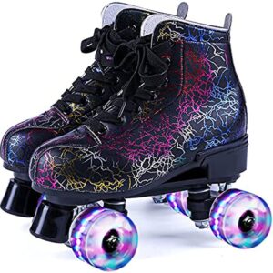 N&I Roller Skates 4 Wheels 90MM-110MM Wheel Adjustable Inline Skates Straight Skating Shoes (4 Colors)