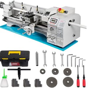 Mini Métal Tour Métal Tour Outil De Bricolage Pour Travailler Le Bois De Tour Tour De Fraisage De Précision8.7" Vitesse Variable Moteur Kit Mini Tour À Métal