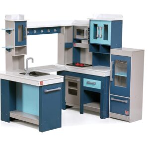 Step2 Grand Walk-In Kitchen & Grill Cuisine Enfant en Bois | Grande Jeu / Jouet Cuisine pour Enfants avec Kit d'accessoires de 15 Pièces