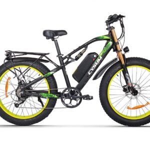 Vélo électrique 1000W Homme pour Adultes, 26 * 4,0 Pouces 48V 17Ah VTT Electrique Tout Suspendu Fat ebike, assisté par pédale,Shimano 9 Vitesses, 52 Nm, Charge maximale 120 kg