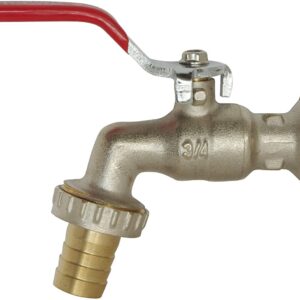 SOMATHERM FOR YOU Robinet d'arrosage orientable-Etanchéité Garantie-Poignée Plate Réversible-Mâle 20/27-Mâle 20/27-En Laiton nickelé 15-20-20R, Gris