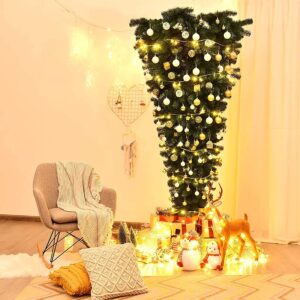 JY&WIN Arbre de Noël, Arbre de Noël Artificiel Non éclairé de 13 Pieds, Arbre de Noël à l'envers de Noël, Arbre Complet en épicéa écologique de qualité supérieure pour la décoration intérieure exté