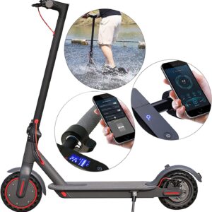 AUKOURLI M1 Trottinette électrique – Pneus Solides de 8.5 Pouce – Jusqu'à 30-40 km de Long et 20-30 km/h – Trottinette Portable Pliable pour Adultes