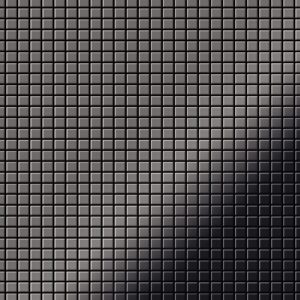 Mosaïque métal massif Carrelage Titane miroir Smoke gris foncé Grosseur 1,6mm ALLOY Glomesh-Ti-SM 1,07 m2