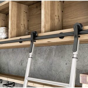Kit De Porte De Grange Coulissante 3.3ft-20ft, Bibliothèque De Matériels À Échelle De Roulement Matériel À Échelle De Coulissement Matériel De Jeu Complet (sans Échelle), Piste D'échelle Mobile Tube R